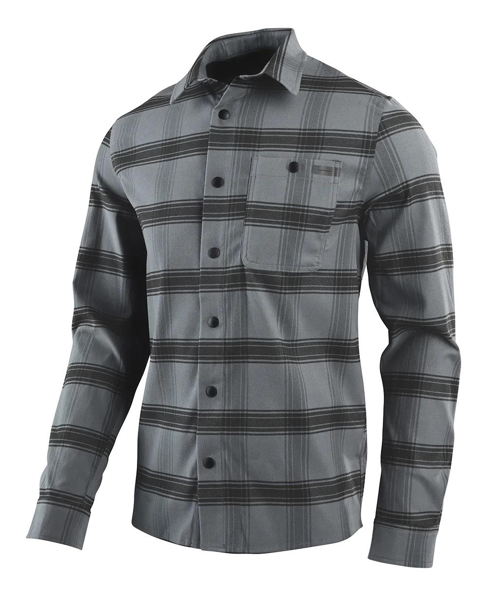 Рубашка TLD Grind Flannel Stripe S Carbon (827260002)