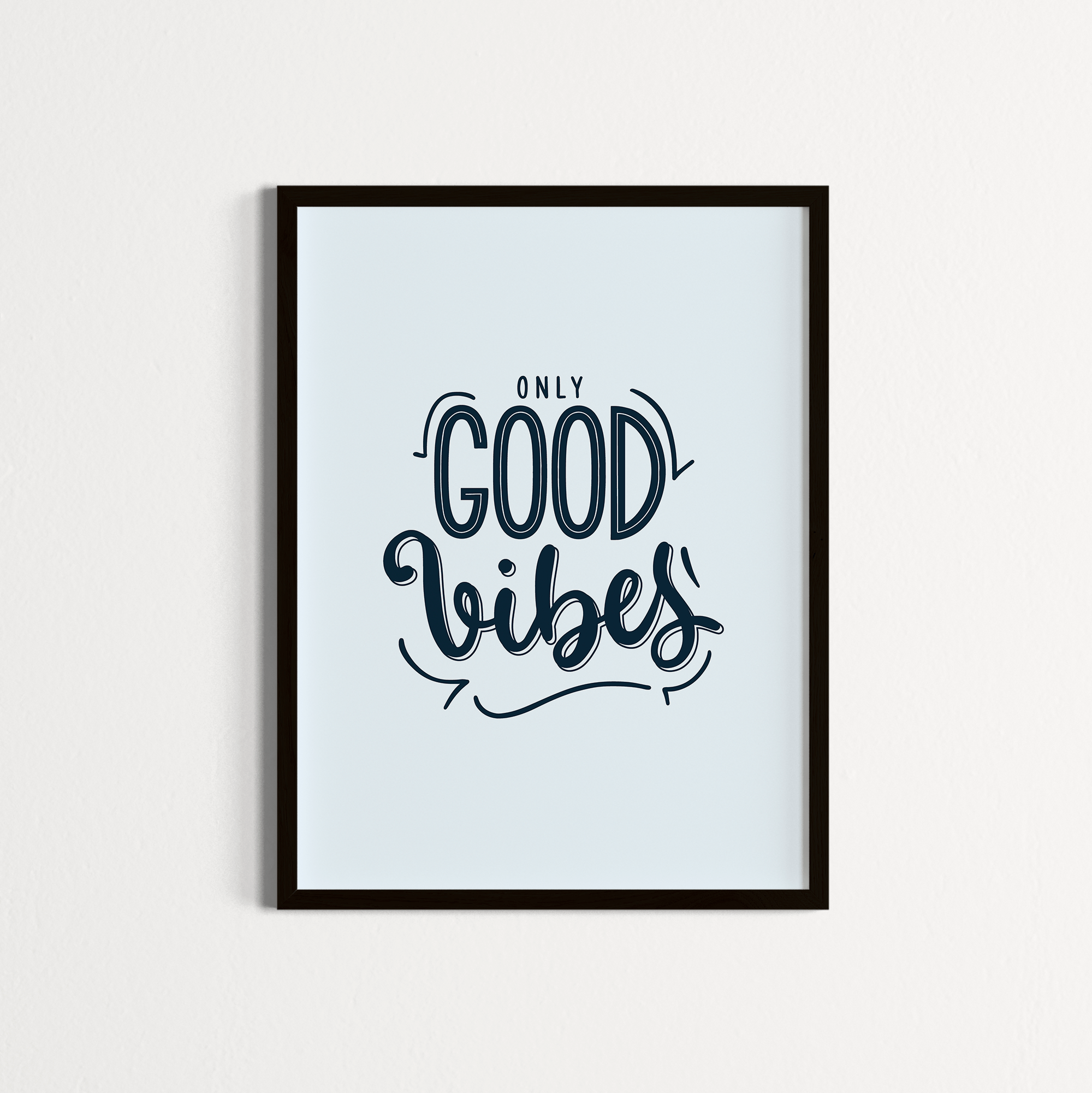 Постер Wonders "Only good vibes" в рамке 30х40 см (9618156)