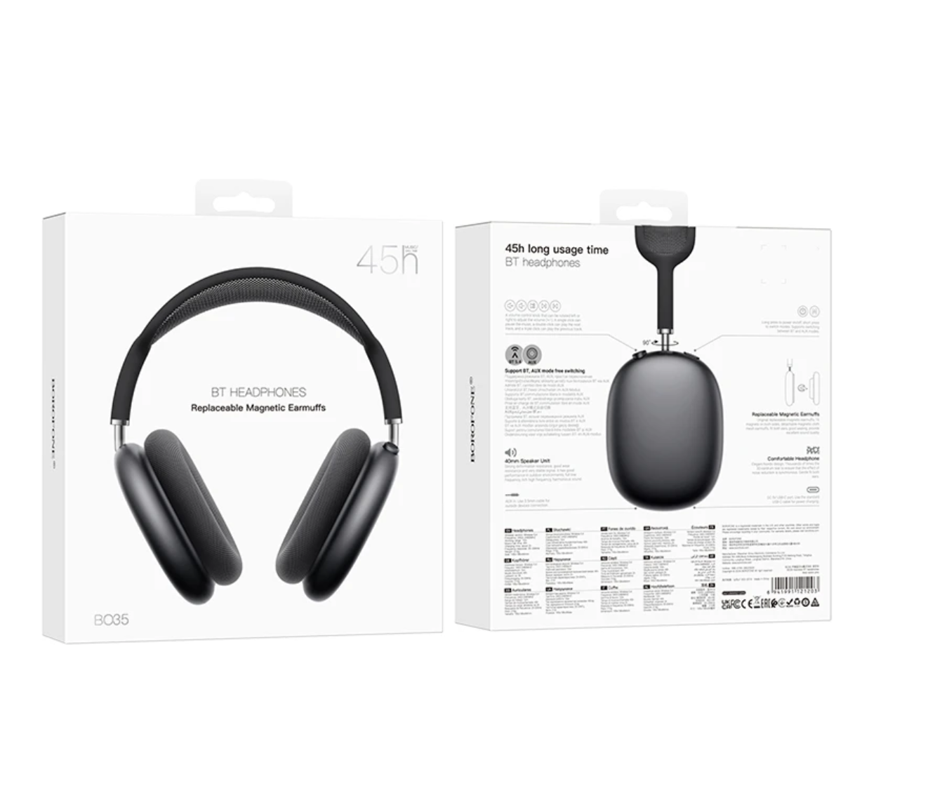 Наушники накладные беспроводные Borofone BO35 Plus Adorable ANC - фото 4