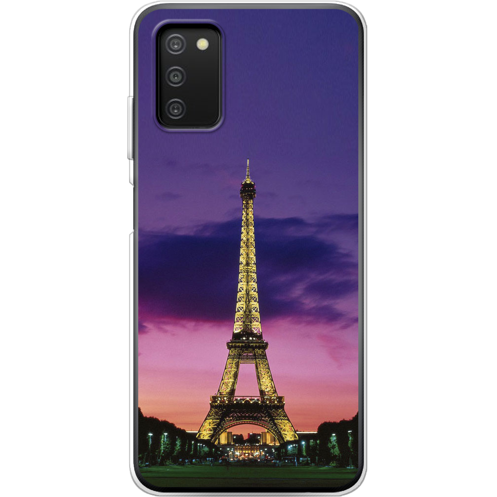Чехол BoxFace Samsung Galaxy A03s (A037) Полночь в Париже Прозрачный силикон (43255-up964-43255)
