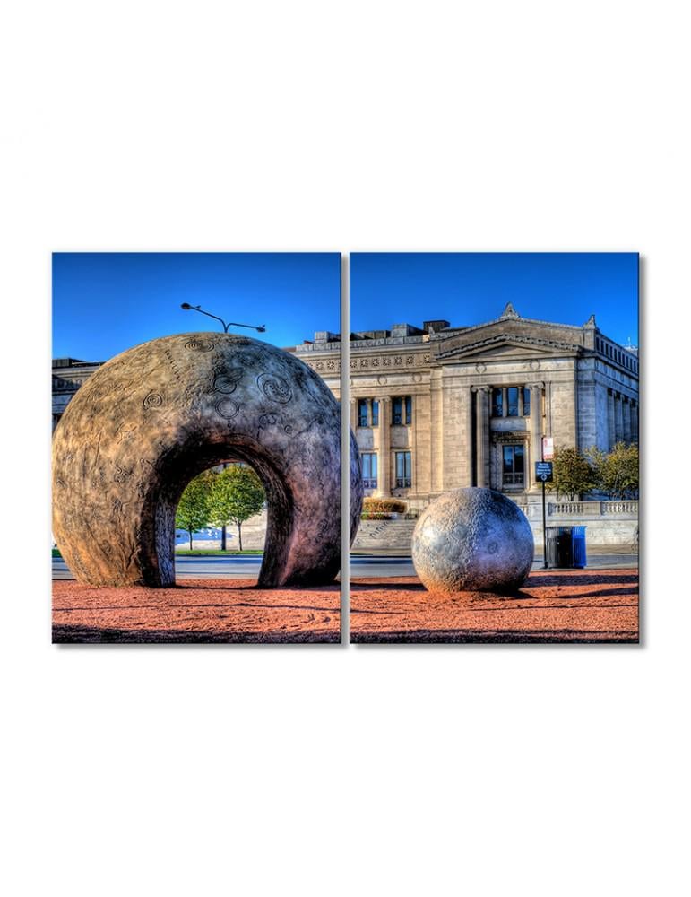 Картина модульная Современный экологический авангард 2 модуля 30х45 см