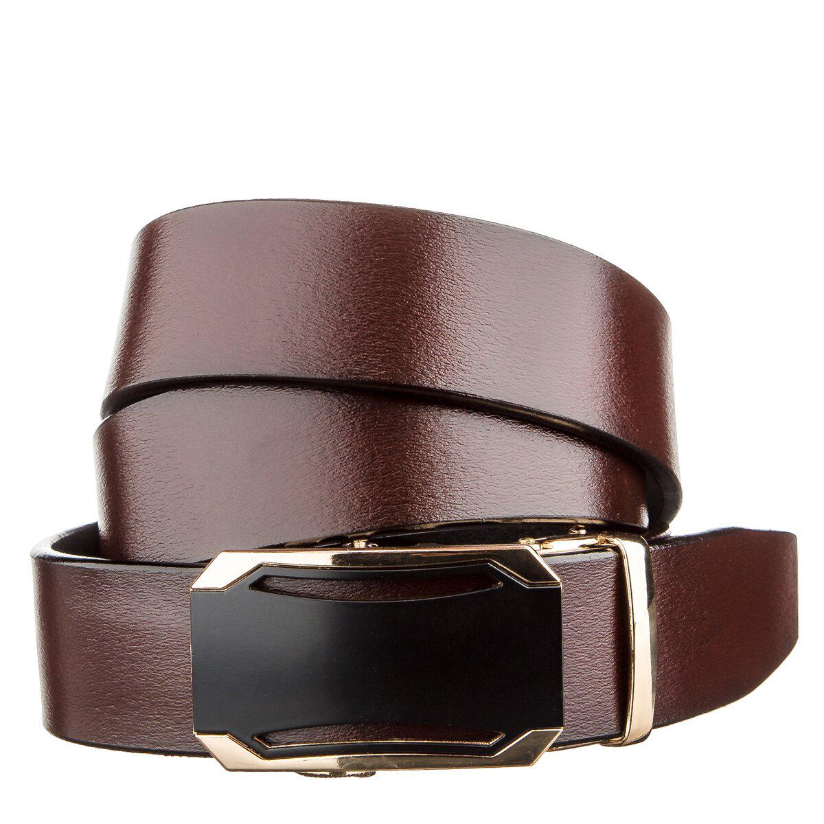 Мужской ремень Vintage 20209 с автоматической пряжкой Коричневый