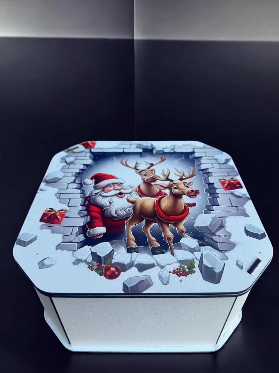 Подарочная коробка квадратная №17 ХДФ 29x29x10 см (2430634948)