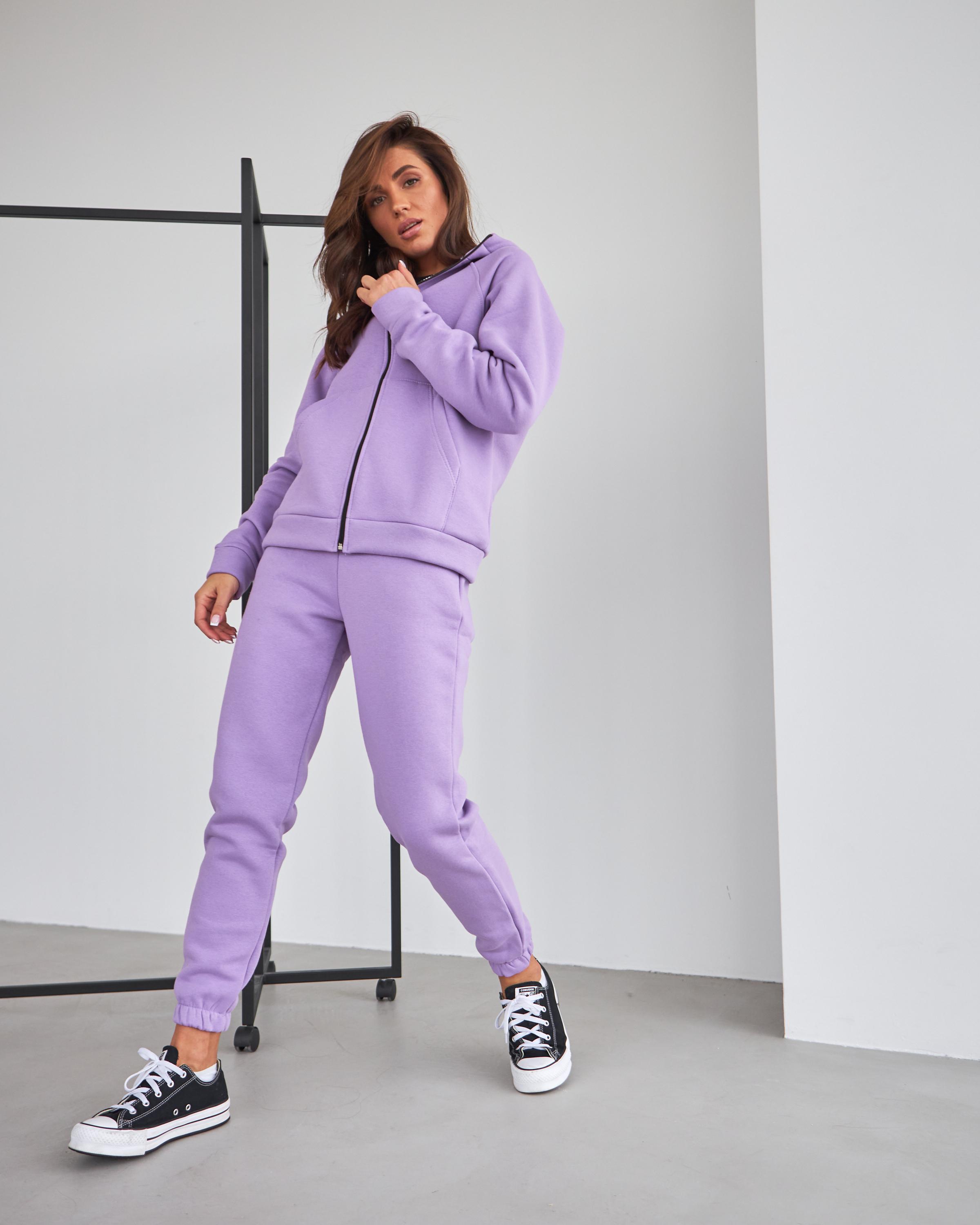 Спортивный костюм на флисе унисекс р. 50 Лаванда (14605539) - фото 3 Спортивный костюм на флисе унисекс р. 50 Лаванда (14605539) - фото 3