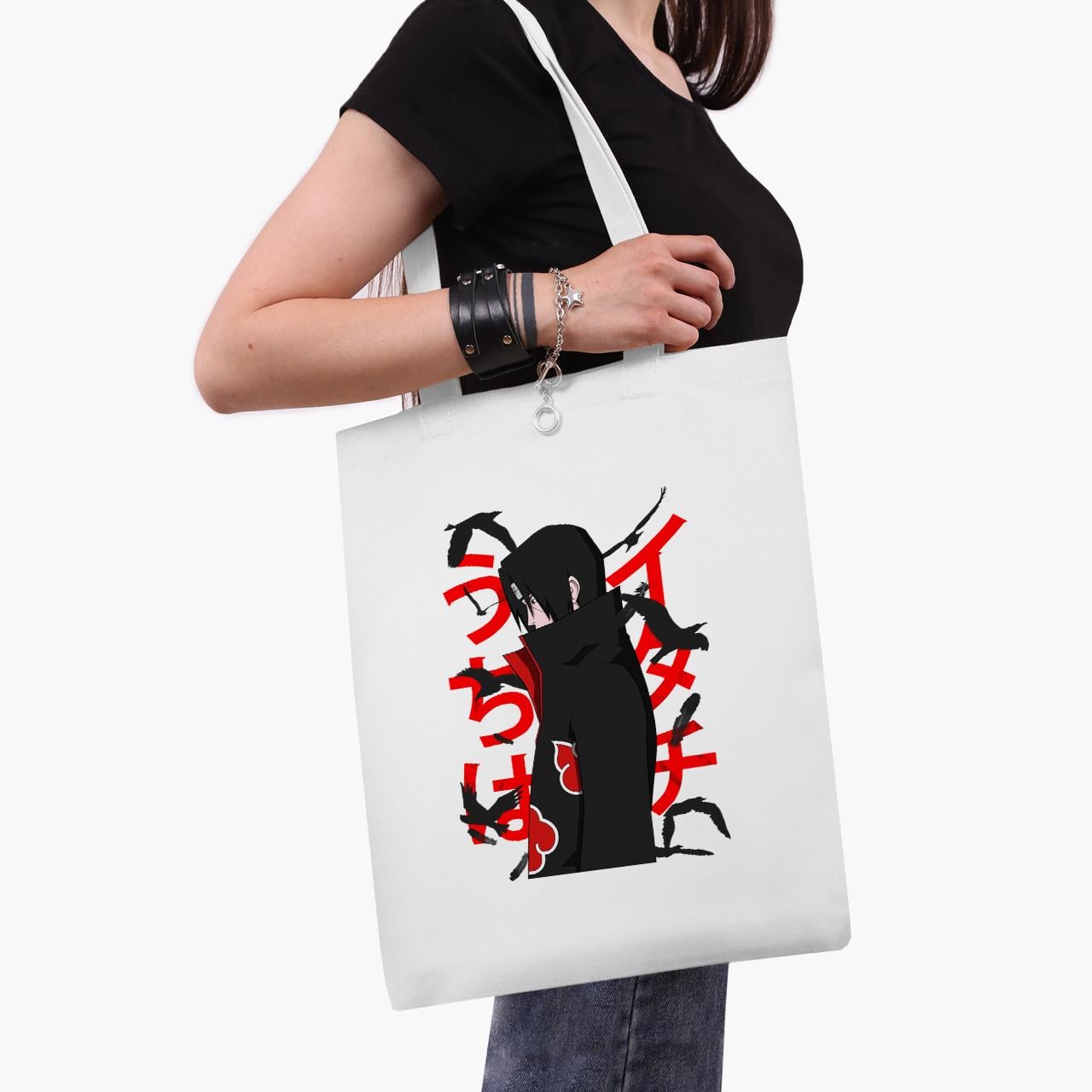 Эко сумка шоппер Itachi Uchiha 41x35 см Белый (9227-2817-WT1)