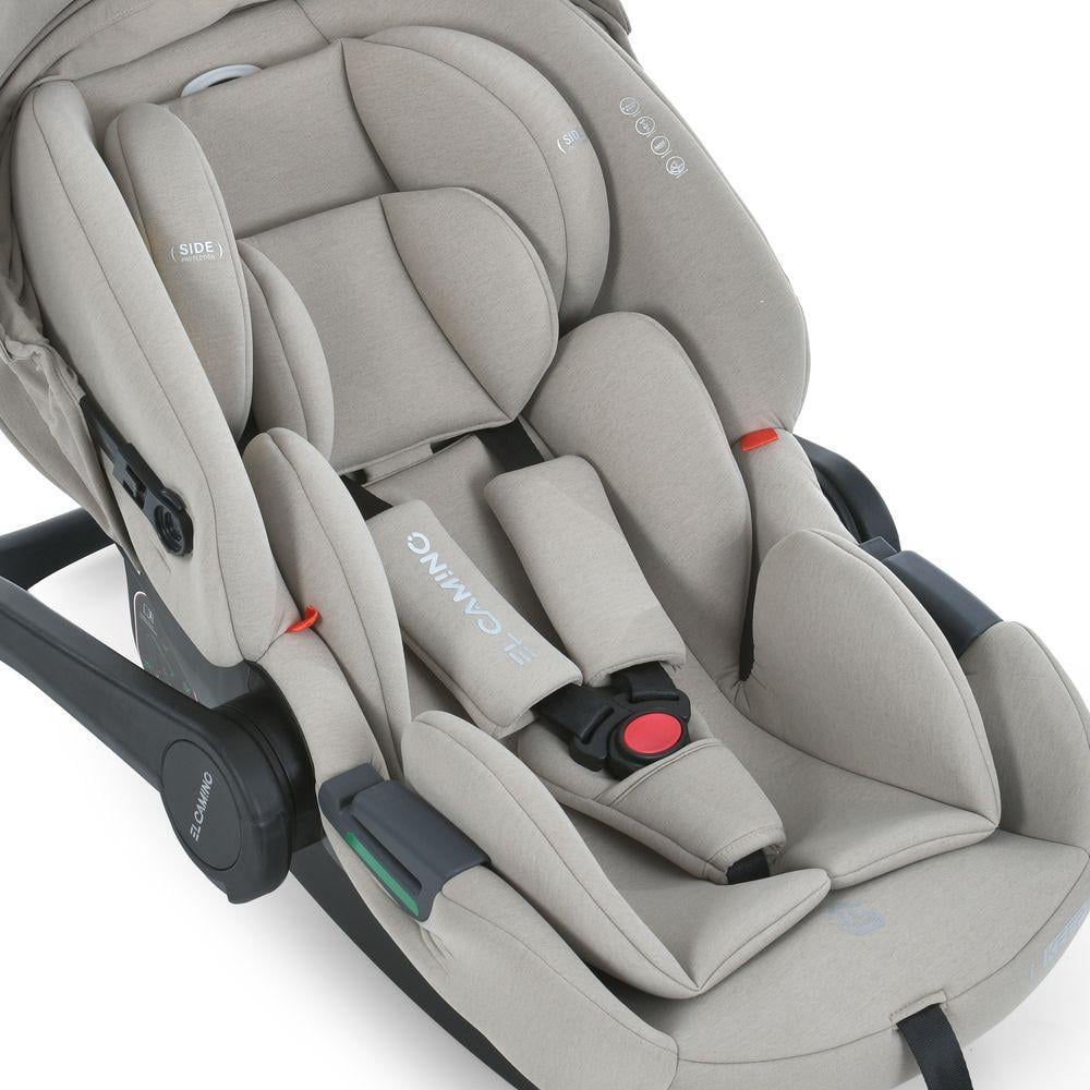 Автокрісло для новонароджених El Camino ME 1186 i-KEEP i-SIZE R129 до 87 см 40-87 см Cashmere Beige (2763096756) - фото 7