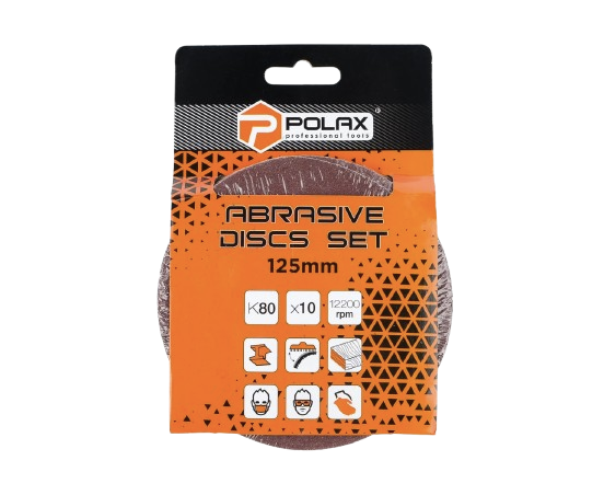 Шлифовальный круг Polax на липучке самозацепной для болгарки 125 мм зерно к80 10 шт. - фото 2