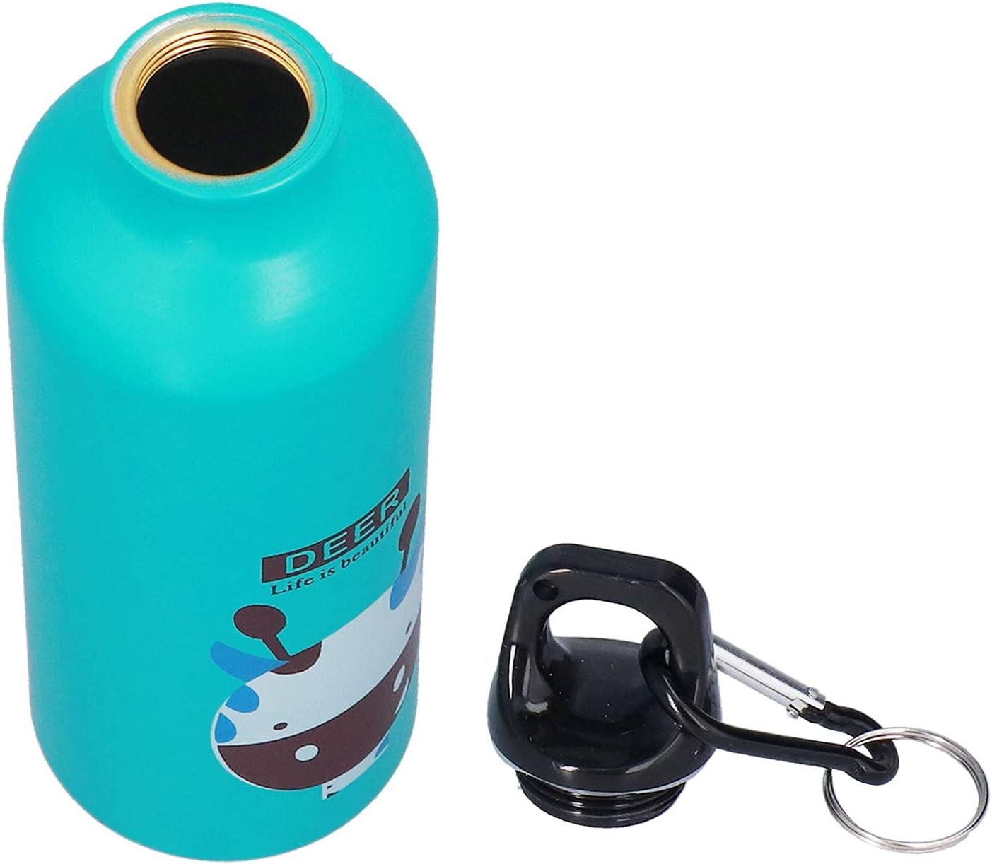 Пляшка для води Жираф із карабіном 500 мл Блакитний - фото 4