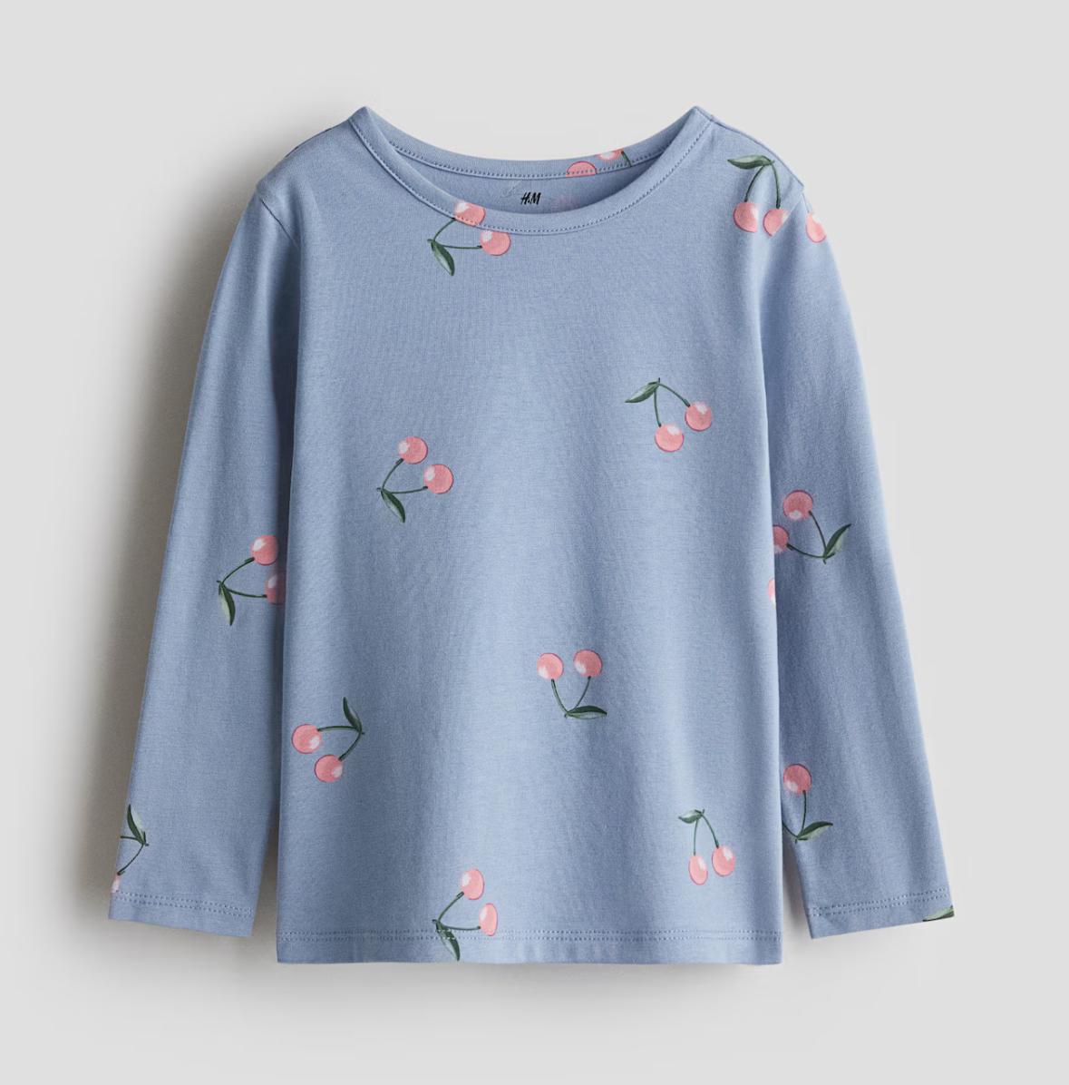 Лонгслів для дівчинки H&M 92 см Блакитний (1040)