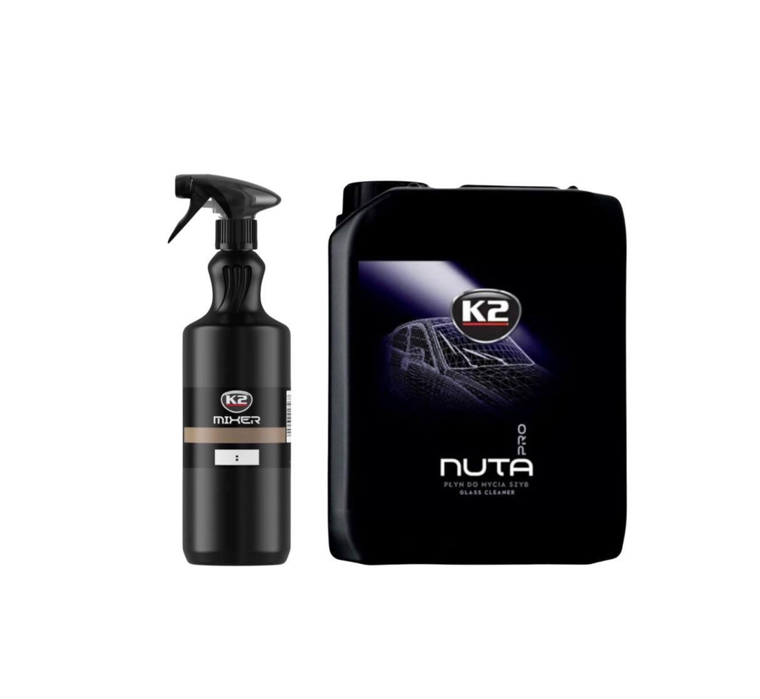 Набір для очищення автомобільного скла K2 Nuta Pro 5 л/професійний розпилювач Mixer (FK8912) Набір для очищення автомобільного скла K2 Nuta Pro 5 л/професійний розпилювач Mixer (FK8912)