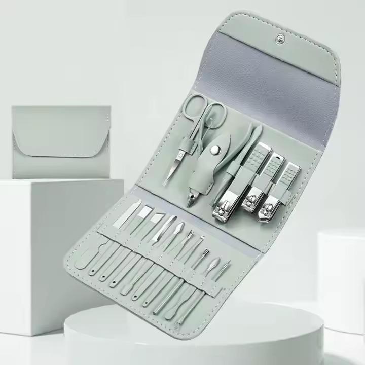 Набір інструментів для манікюру та педикюру універсальний 16 шт. Зелений - фото 3 Набір інструментів для манікюру та педикюру універсальний 16 шт. Зелений - фото 3