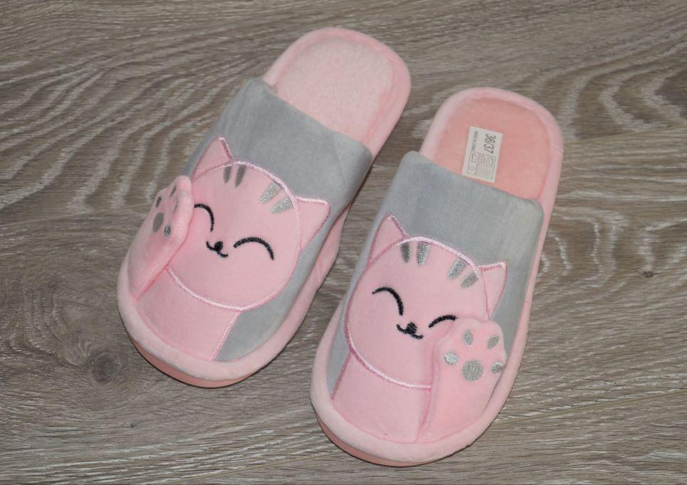 Тапочки комнатные Elmob р. 40/41 25,5 см Серый/Розовый (30600-4041)