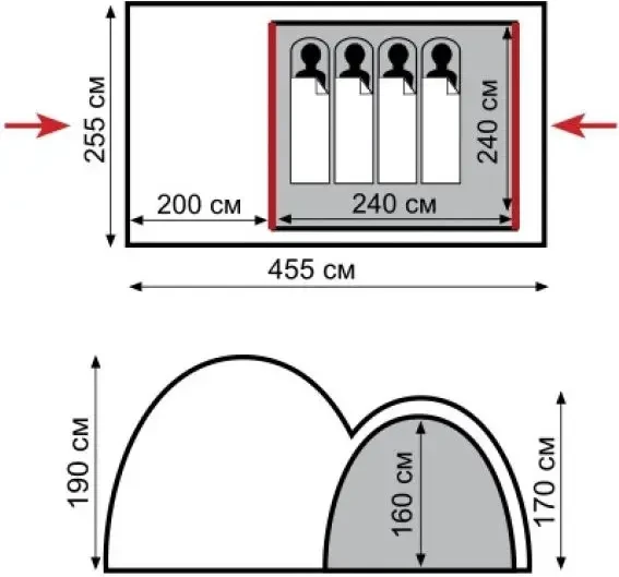 Намет 4-місний Tramp Sphinx v2 TRT-088 (1870392258) - фото 2