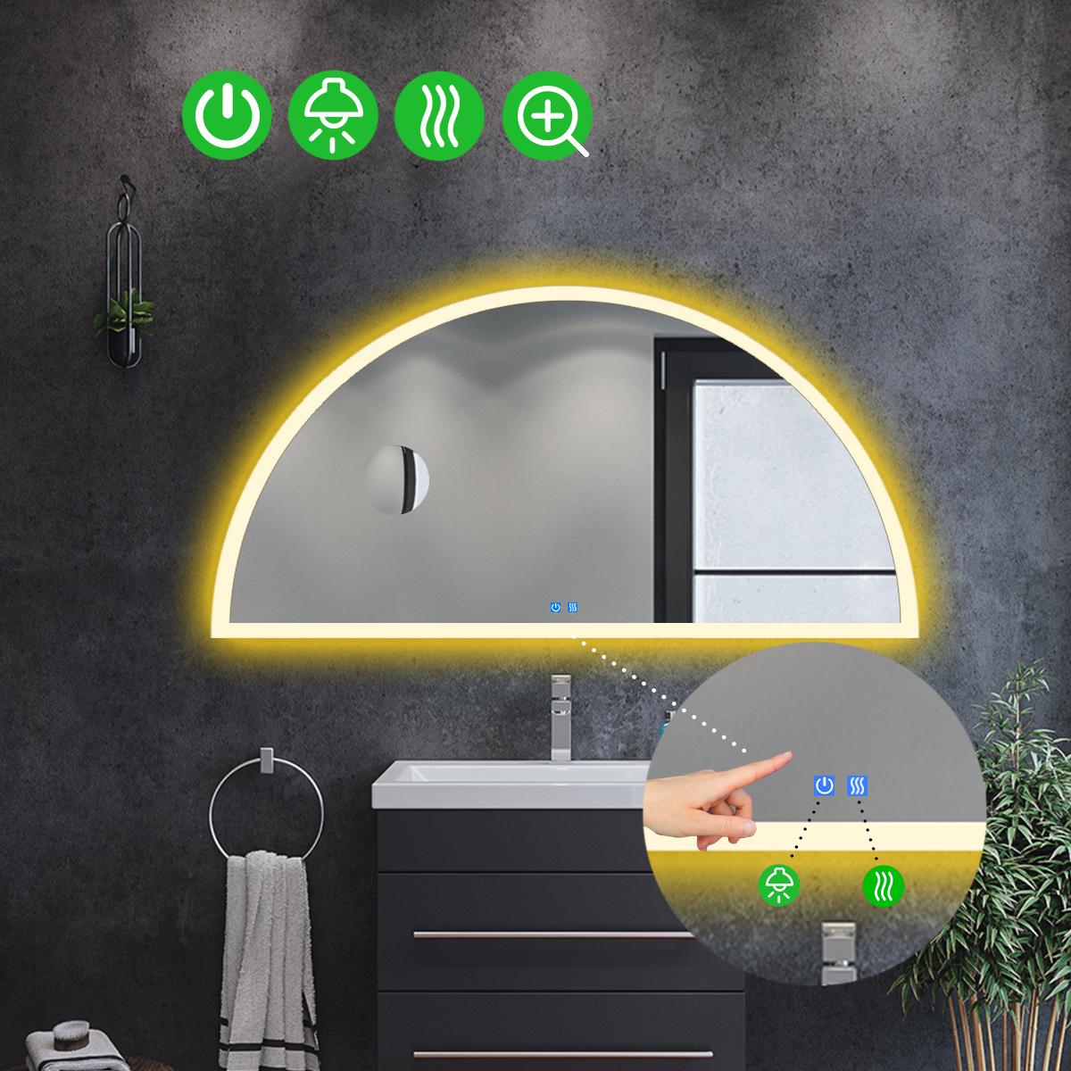 Дзеркало з LED підсвіткою Cerhio 3 з двома сенсорами 100x50 см (8738368) - фото 2