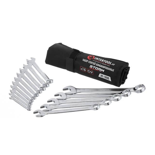 Набір ключів комбінованих Intertool DIN3113 Storm Cr-V 6-19 22 мм 15 шт. (XT-1005)