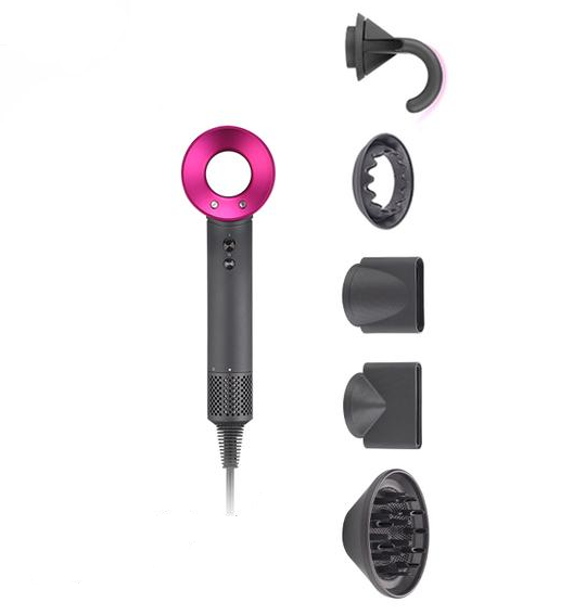 Фен-стайлер Super Hair Dryer с 5 магнитными насадками Rose