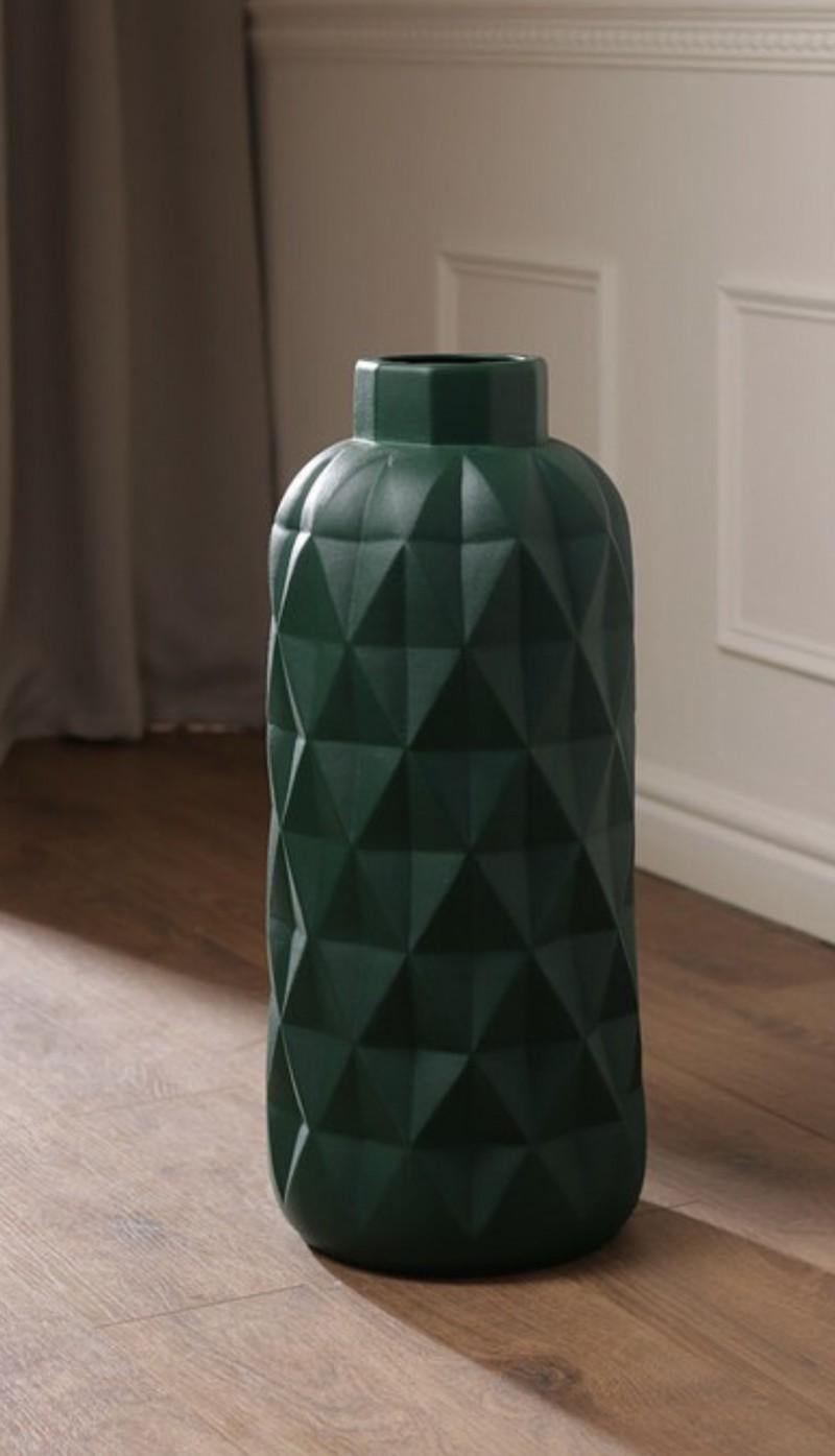 Ваза керамічна BonaDi Молі муар 65 см Green