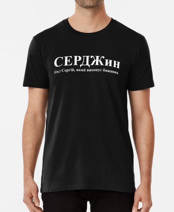 Футболка чоловіча Stedman з принтом "СЕРДЖин Сергій" XXL Чорний