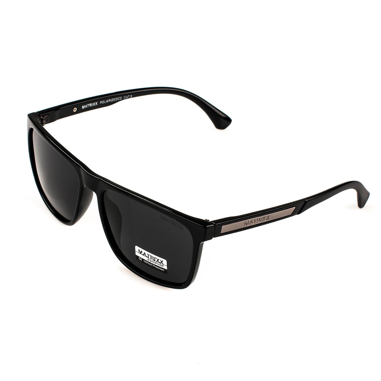 Очки солнцезащитные мужские Polarized квадратные Черный (P9802.C1)