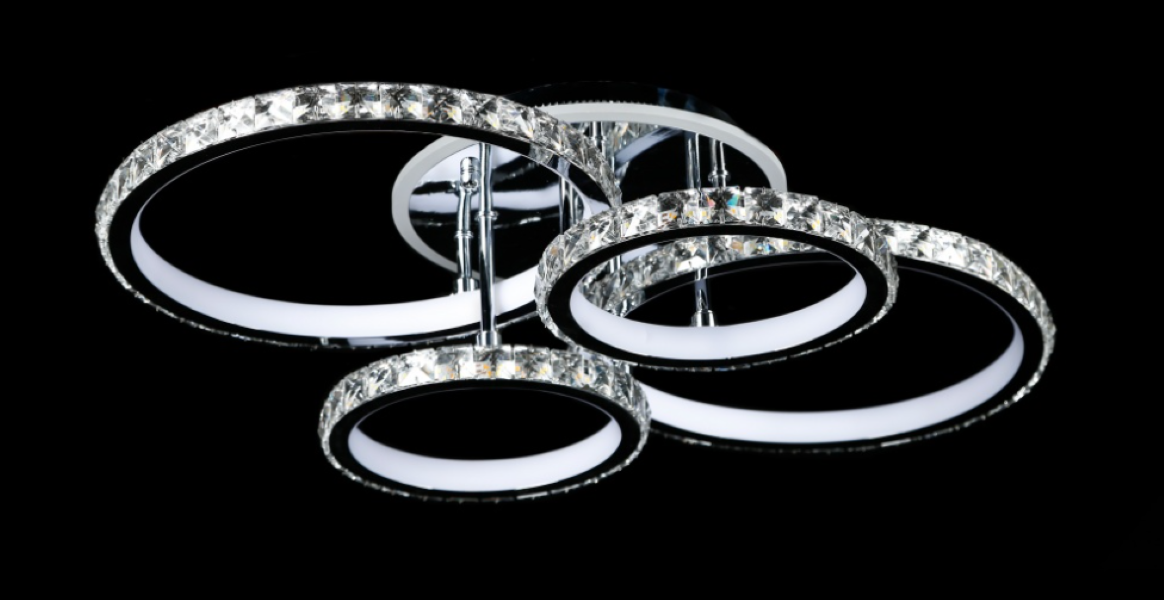 Светодиодная люстра L81071/2/2 RGB LED CH Белый/Хром (AN000049)