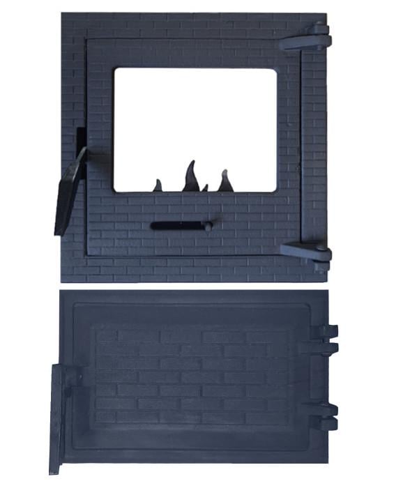 Дверцы для камина Булат Замковая/Зольник 400х400 мм