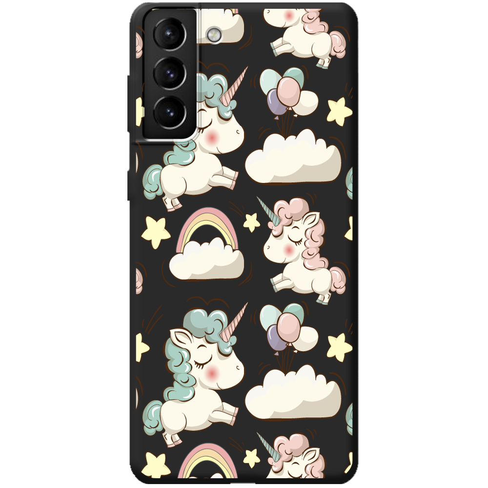 Чохол BoxFace Samsung G996 Galaxy S21 Plus Unicorns Чорний силікон (41718-cc2-44006)