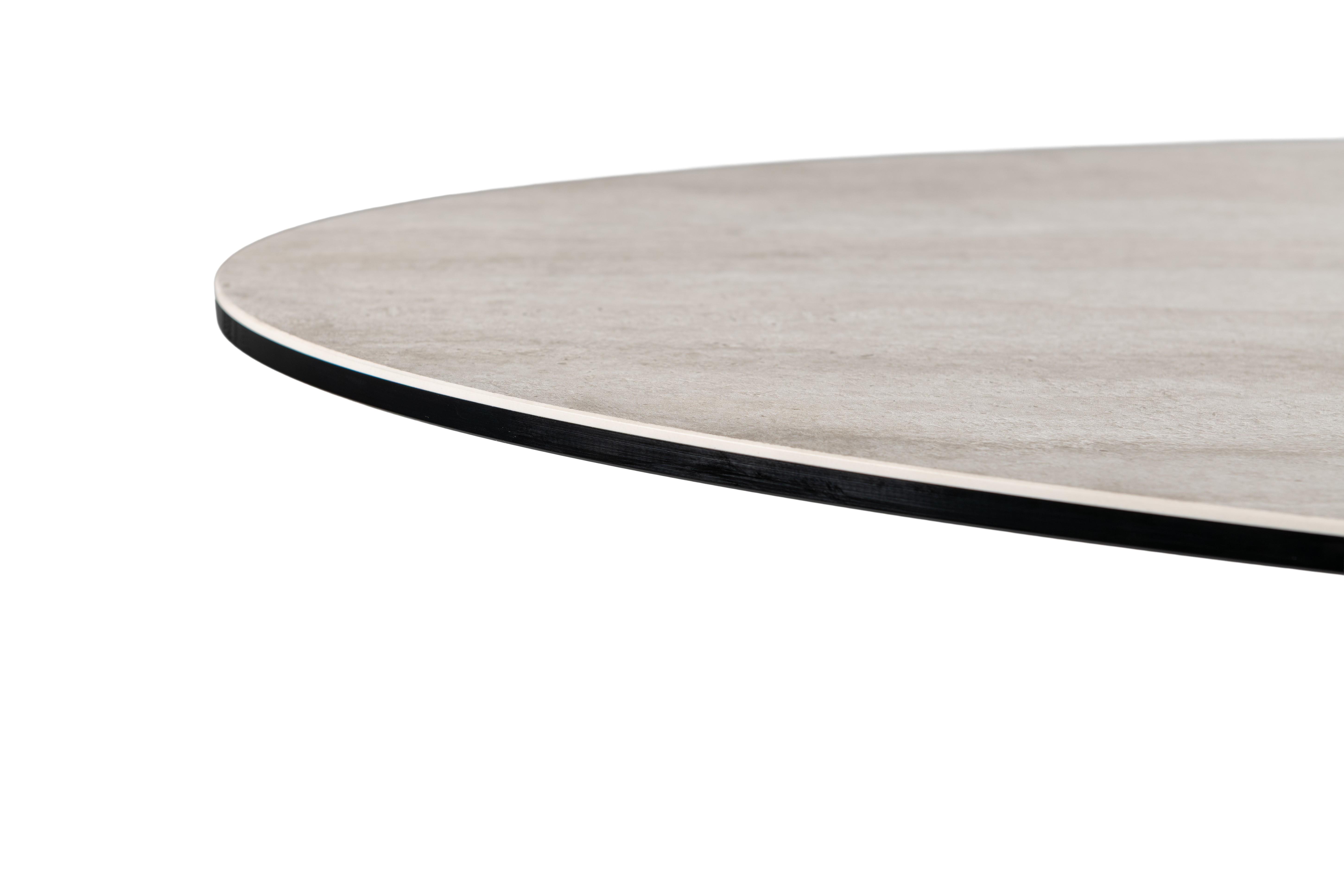 Стіл керамічний обідній Тереза Ветро 2400/1000/760 мм Грей травертін/Чорний (TML-1260) - фото 3 Стіл керамічний обідній Тереза Ветро 2400/1000/760 мм Грей травертін/Чорний (TML-1260) - фото 3