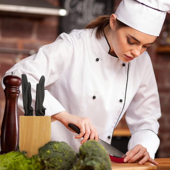 Держатель для ножей Relaxdays квадратный из дерева (1863415) - фото 3