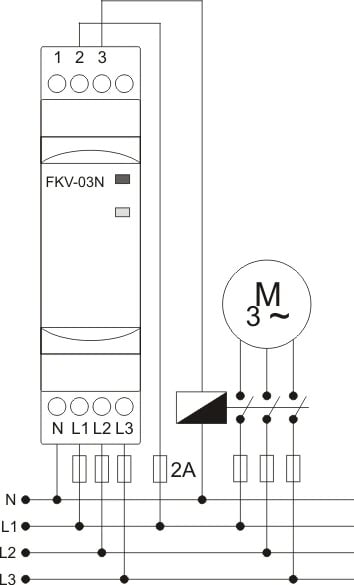 Реле трифазне Samwha обриву/асиметрії/послідовності фаз нейтральне 3x380V 5A (FKV-03N) - фото 7