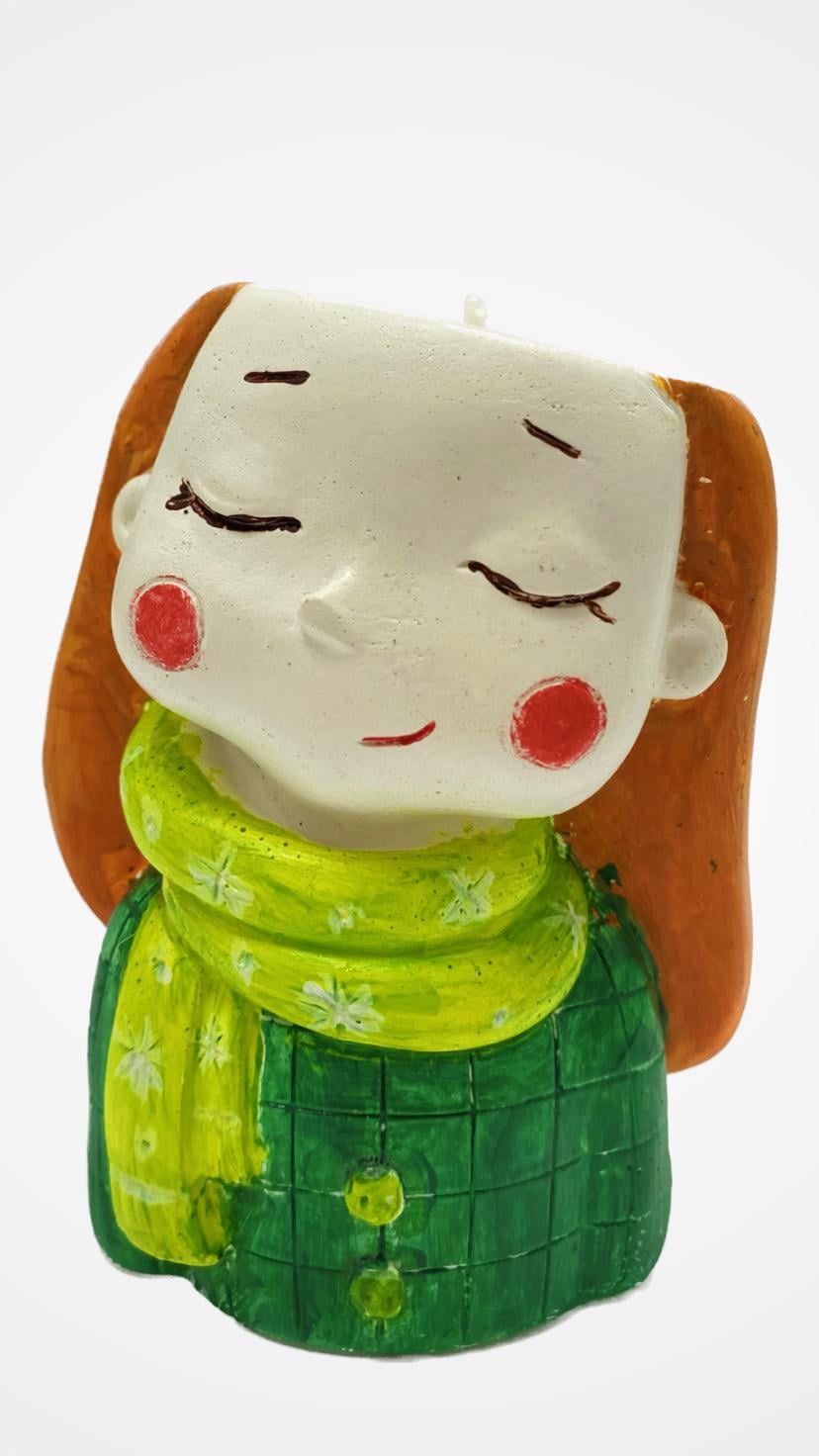 Свеча соевая в кашпо серия Украиночка Даша (4014)