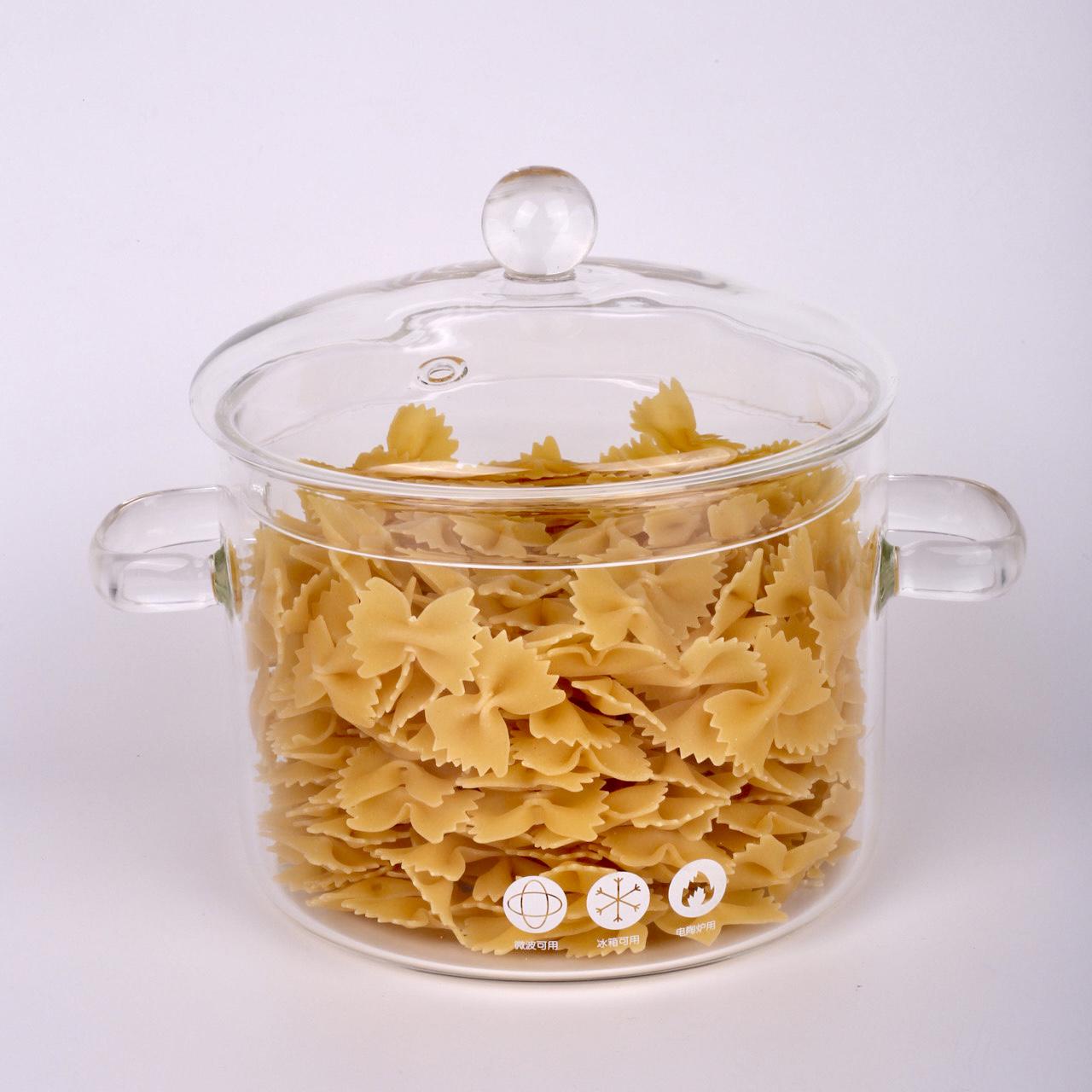 Кастрюля стеклянная прозрачная жаростойкая с крышкой 1900 мл (00000010171) - фото 4 Кастрюля стеклянная прозрачная жаростойкая с крышкой 1900 мл (00000010171) - фото 4