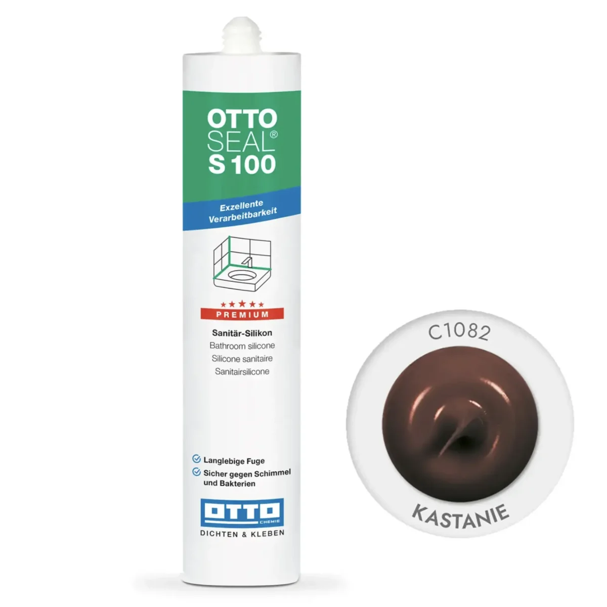 Силиконовый герметик OTTOSEAL S100 300 мм С1082 kastanie (S100C1082) Силиконовый герметик OTTOSEAL S100 300 мм С1082 kastanie (S100C1082)