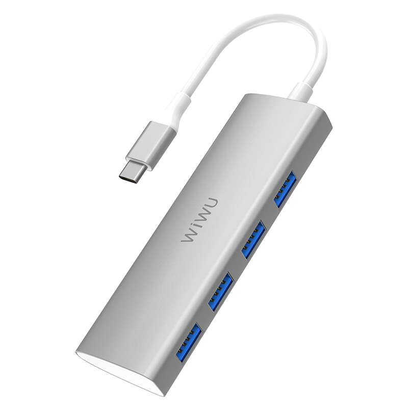 USB-хаб WIWU Alpha A440 Silver