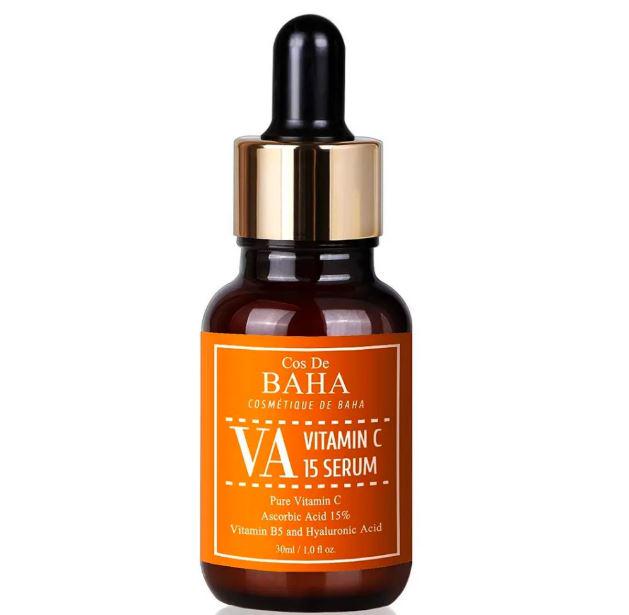 Сыворотка для сияния кожи Cos De BAHA Vitamin C 15% Ascorbic Acid с витамином С и пантенолом 30 мл