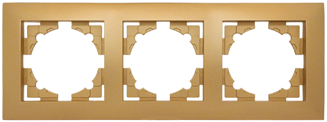 Рамка тримісна MARSHEL IDEAL FI-3 Gold