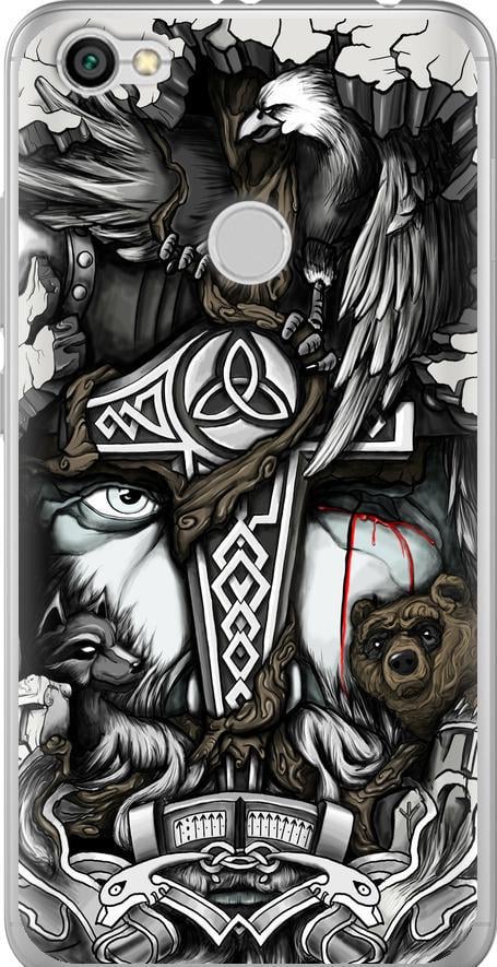 Чехол на Xiaomi Redmi Note 5A Prime Тату Викинг (4098u-1063-42517)