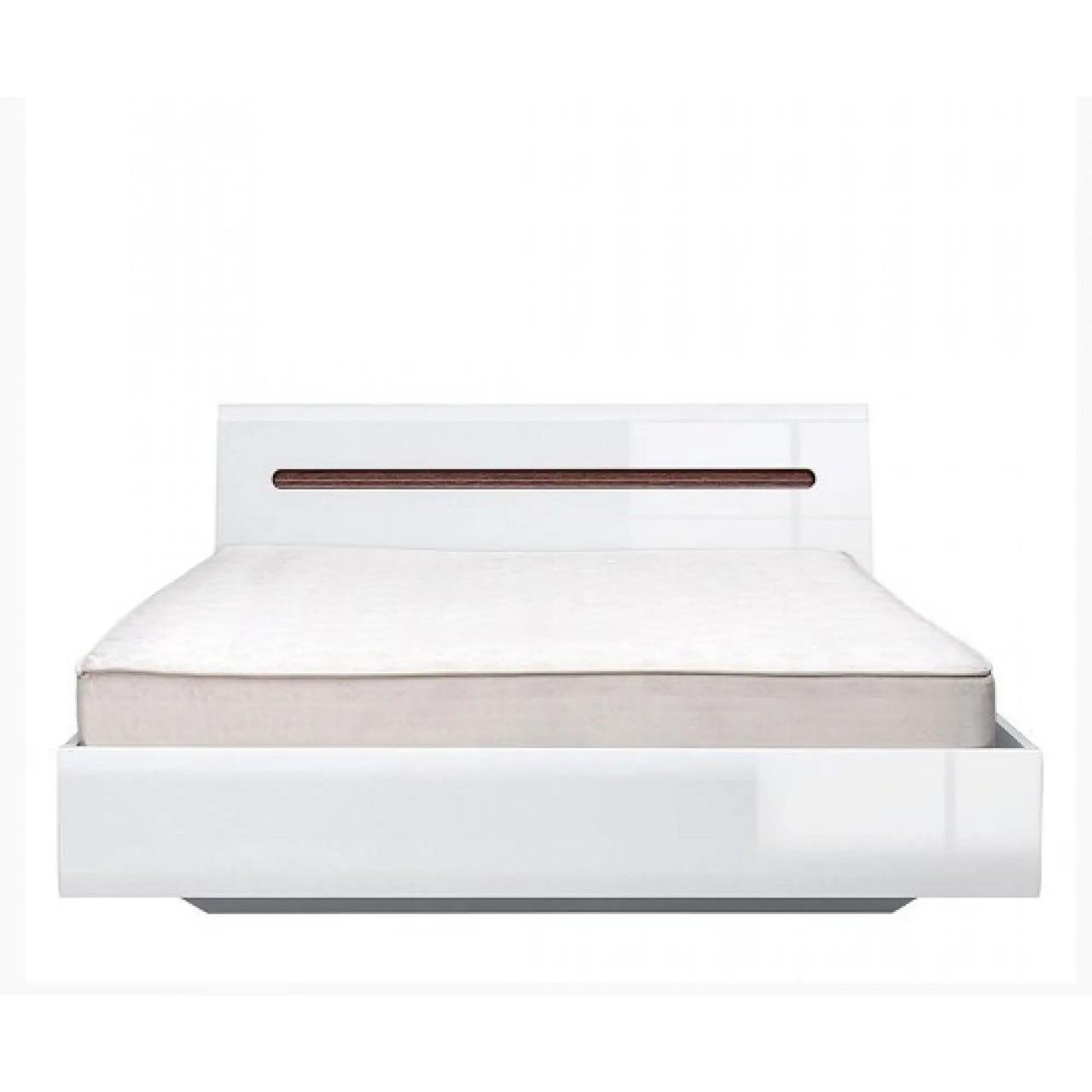 Ліжко двоспальне ВМК БРВ Ацтека LOZ/160 підйомний механізм 160x200 см Білий/Білий глянець (GRB-1568)