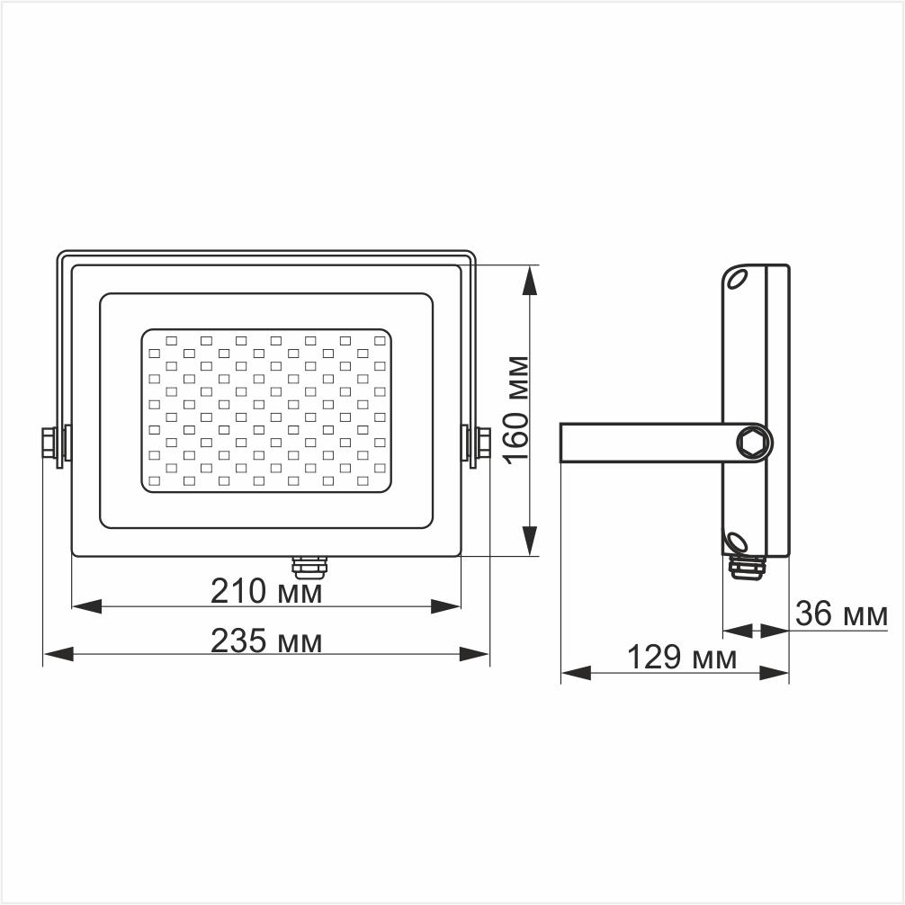 Прожектор VIDEX PREMIUM 50W 5000K Белый (VL-F505W) - фото 3