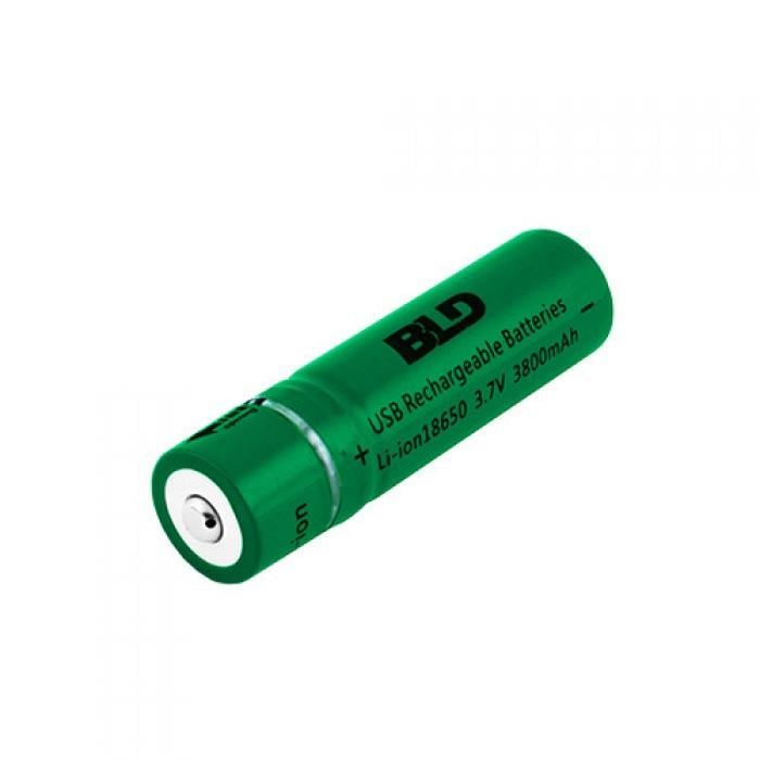 Аккумулятор з USB зарядкой BLD 18650 Li-ion 3800 mAh 3,7 V/1 sh Зеленый