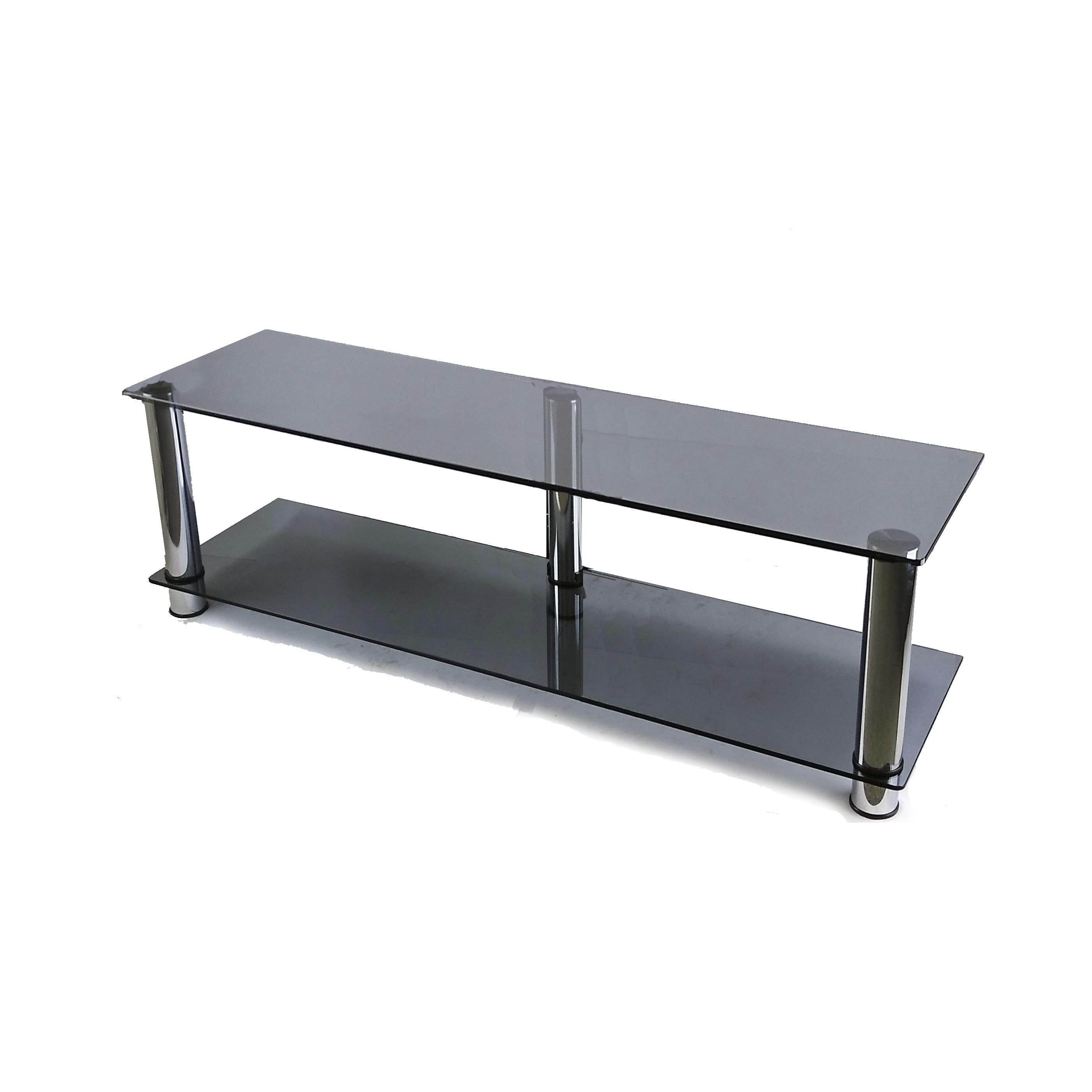 Тумба под телевизор Commus Аскет MX mini GG Сhr 20-60" 1250х350х376 мм Черный/Хром (611010112)