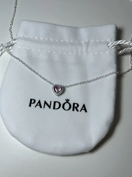 Кулон женский Pandora Рожеве серце
