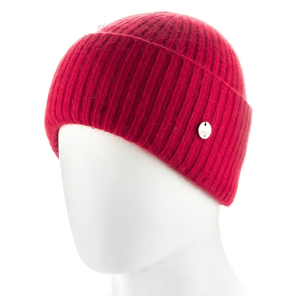 Шапка женская ангоровая зимняя Atrics WH895 в широкий рубчик с двойным отворотом утепленная флисом Красный - фото 1 Шапка женская ангоровая зимняя Atrics WH895 в широкий рубчик с двойным отворотом утепленная флисом Красный - фото 1