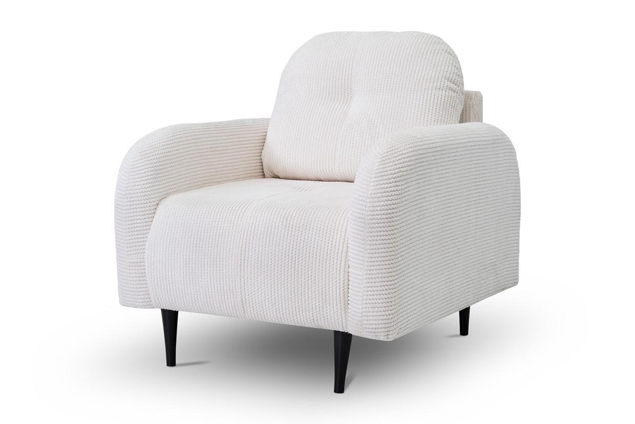 М'яке крісло Perfect Home Cloud з натурального дерева/ДСП/тканина Elma 04 Білий (49731)