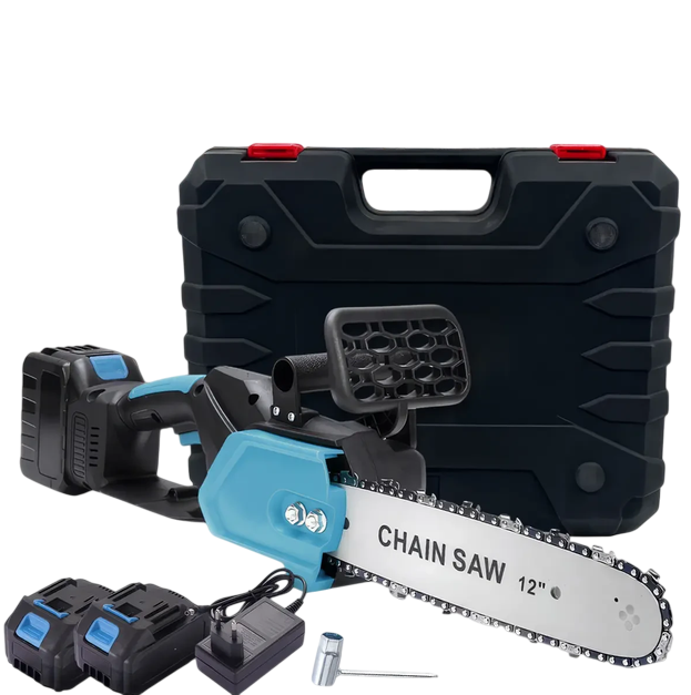 Электропила Electric Saw Blue с шиной 12" и 2 аккумуляторами 48 В в кейсе (16474)