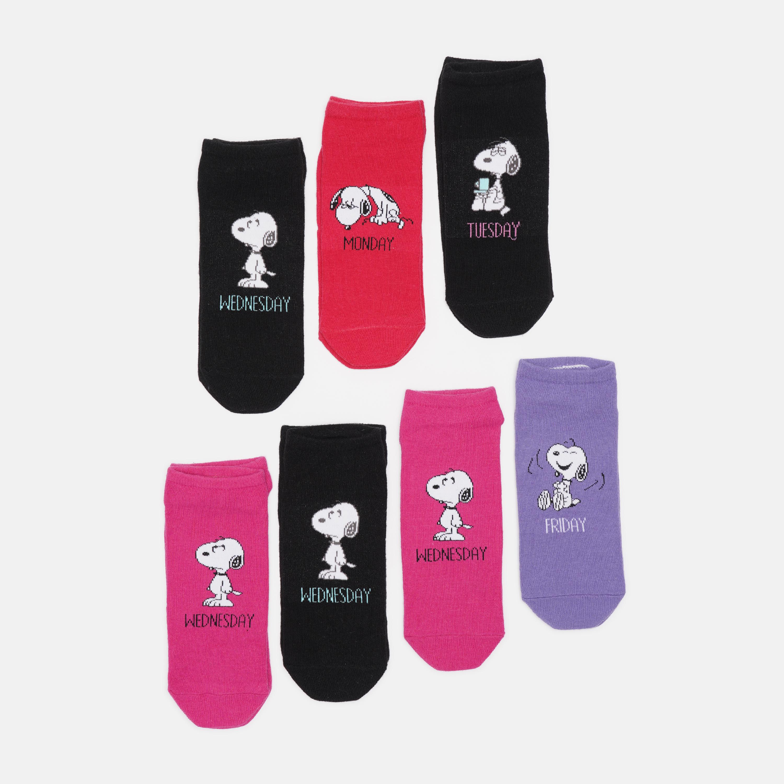 Носки C&A 7 пар р. 35-38 Черный/Розовый (2809798402631)