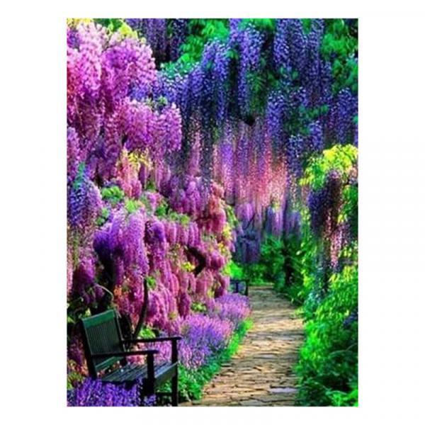 Алмазная мозаика TK Group Тропинка в сказочном саду 40х30 см с рамкой в коробке (GB76359-mt)