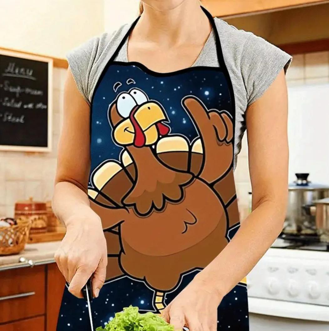 Фартук с принтом курицы 75х60 см Разноцветный (50021) - фото 2 Фартук с принтом курицы 75х60 см Разноцветный (50021) - фото 2