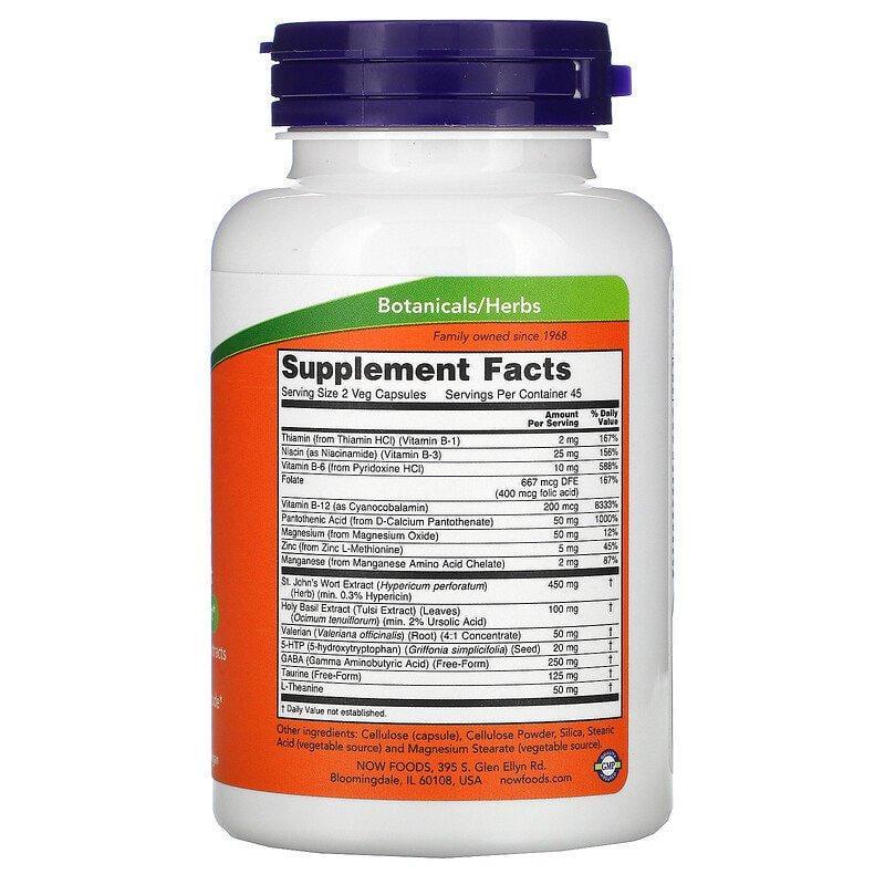 Вітаміни Now Foods підтримка нервової системи Mood Support зі звіробоєм 90 рослинних капс. (1474326415) - фото 2