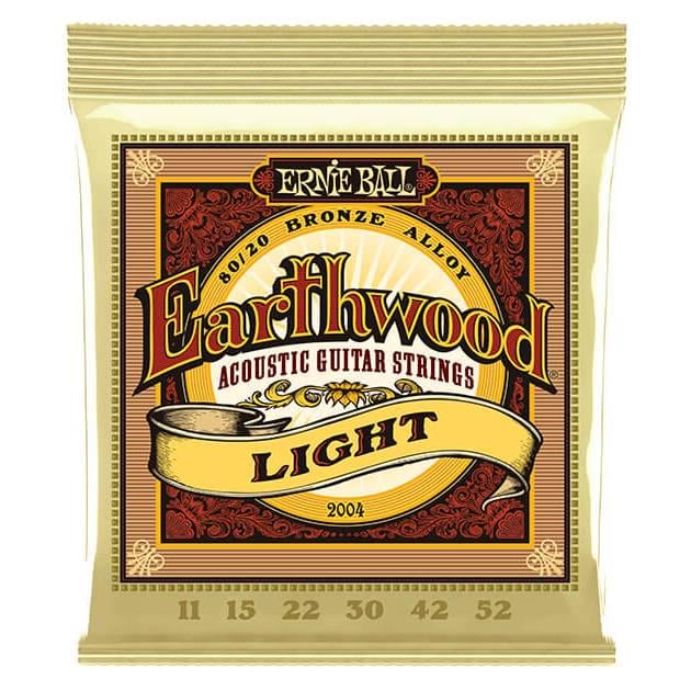 Струны для гитары Ernie Ball 2004 Earthwood 80/20 Bronze 11-52 Light