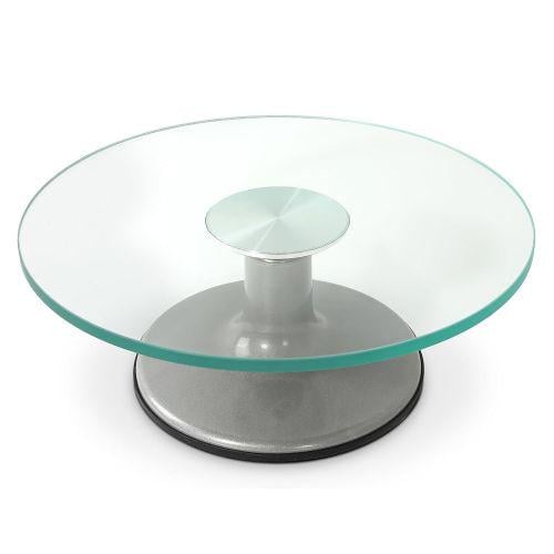 Підставка скляна поворотна Stenson 30 см (R97289)
